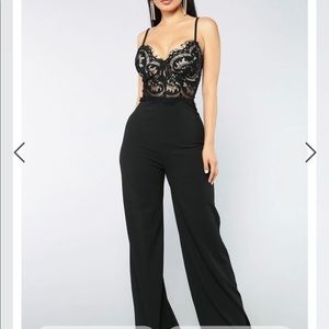 Spaghetti strapped lace top Jumpsuit